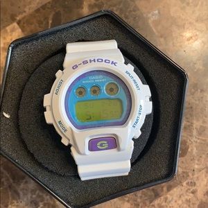 White & Blue Casio G Shock Watch